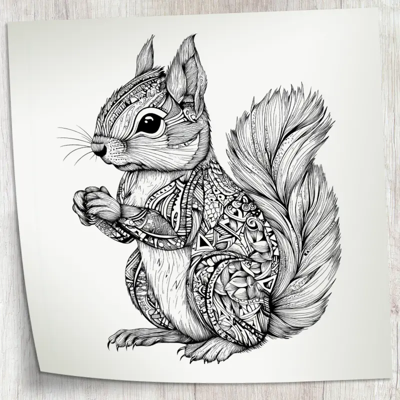 Calming Colouring: Animals - Sample page 1